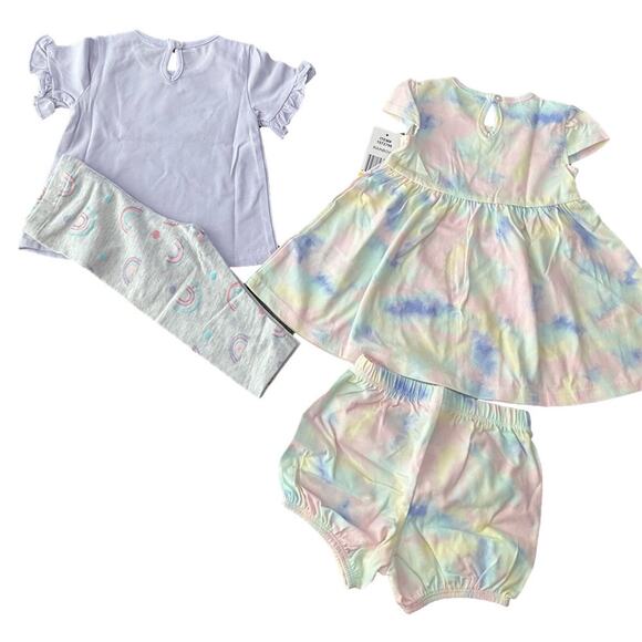 Pekkle Baby Rainbow Purple Infant 4 piece Set Size 6 Months NEW - Picture 3 of 6